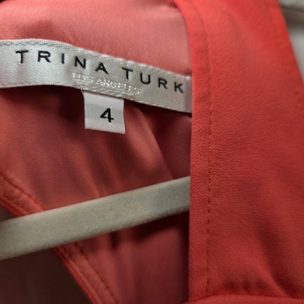 Trina Turk Vibrant Coral Jumpsuit - Picture 3 of 13